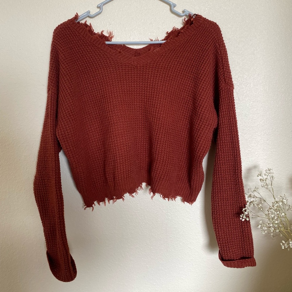 Cute Moon and Madison cropped sweater